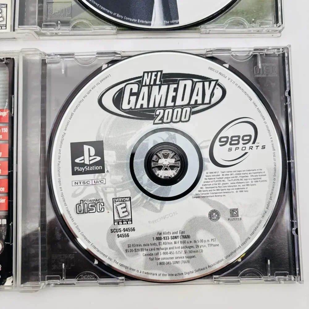 Madden 1999 & NFL GameDay 2000 PlayStation 1 PS1 2 Game Football Bundle Lot VG